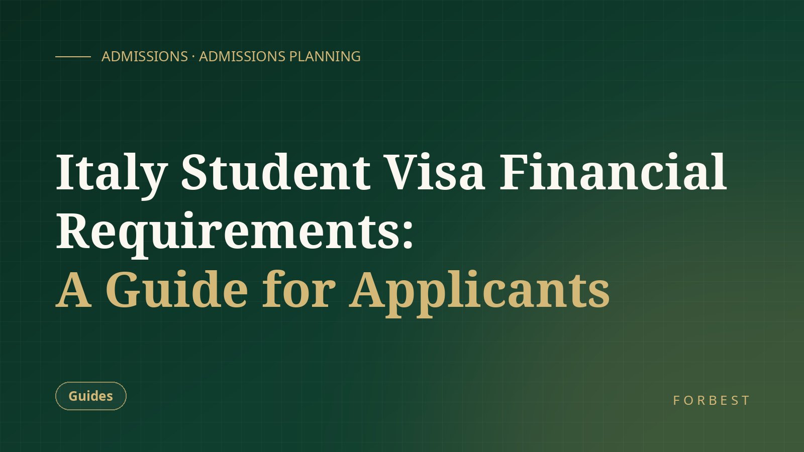 Italy Student Visa Financial Requirements: A Guide for Applicants