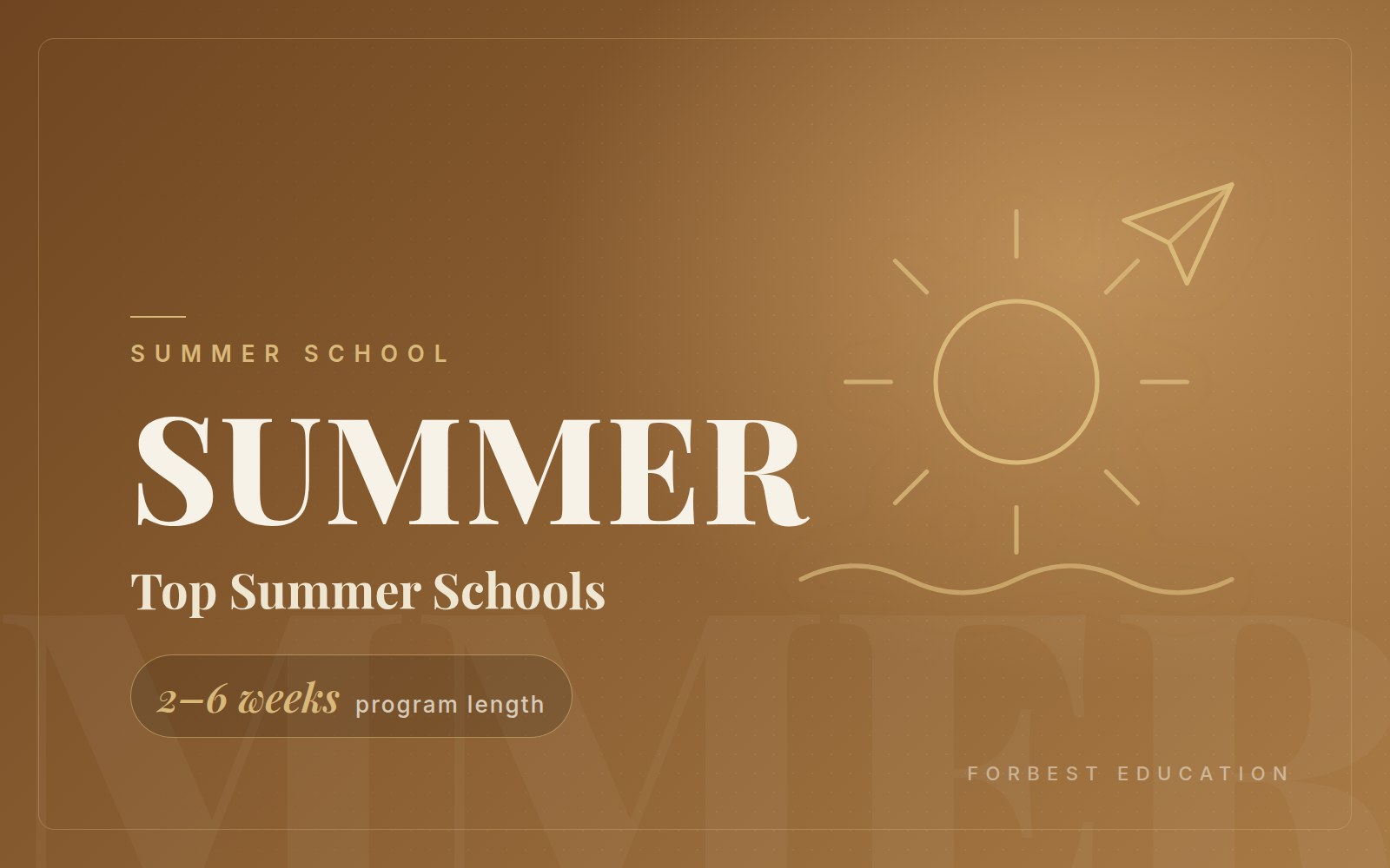 Top Summer School Applications